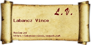 Labancz Vince névjegykártya